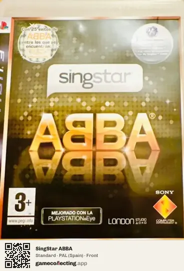 SingStar ABBA PlayStation 3, Spain box front