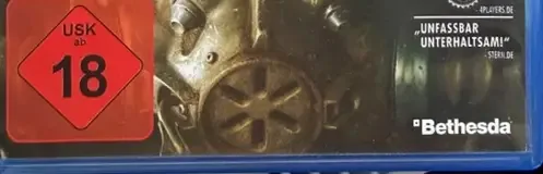 Fallout 4, the USK square on its front