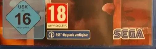 Lost Judgment, the USK square on its front