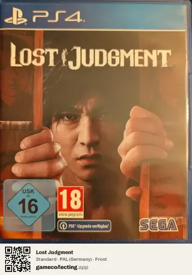 Lost Judgment PlayStation 4, Germany box front