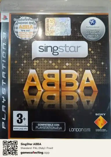 SingStar ABBA PlayStation 3, Italy box front