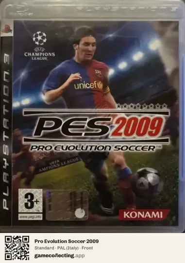Pro Evolution Soccer 2009 PlayStation 3, Italy box front