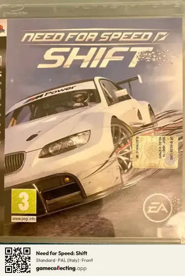 Need for Speed: Shift PlayStation 3, Italy box front