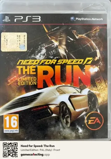 Need for Speed: The Run PlayStation 3, Italy box front