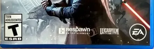 Star Wars Jedi: Fallen Order, the ESRB box on its front