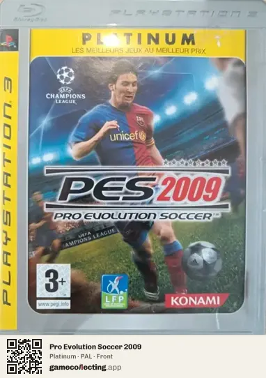 Pro Evolution Soccer 2009 PlayStation 3, PAL box front