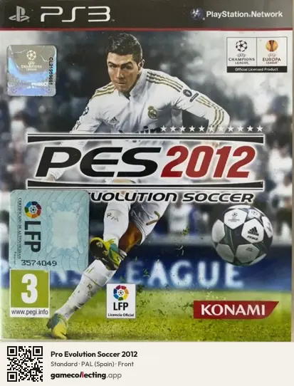 Pro Evolution Soccer 2012 PlayStation 3, Spain box front