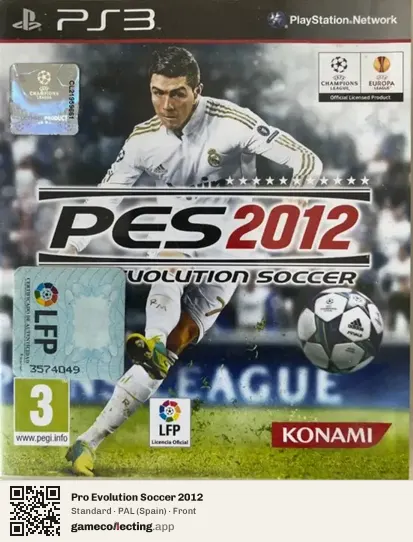 Pro Evolution Soccer 2012 PlayStation 3, Spain box front