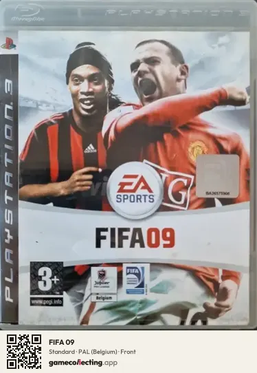 FIFA 09 PlayStation 3, Belgium box front