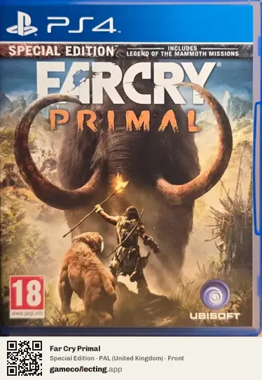 Far Cry Primal PlayStation 4, United Kingdom box front