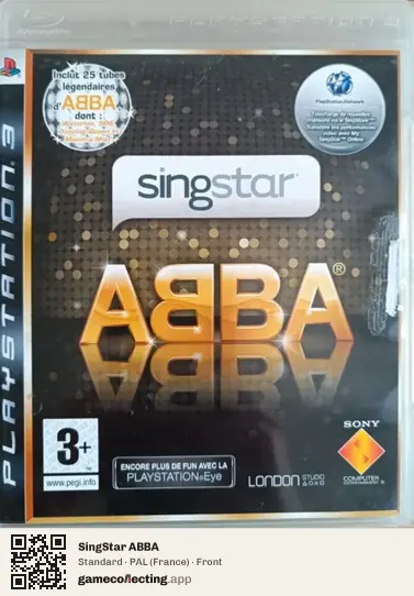 SingStar ABBA PlayStation 3, France box front