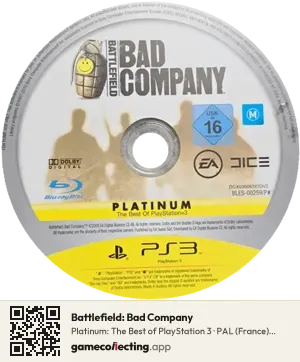 Battlefield: Bad Company PlayStation 3, PAL disc