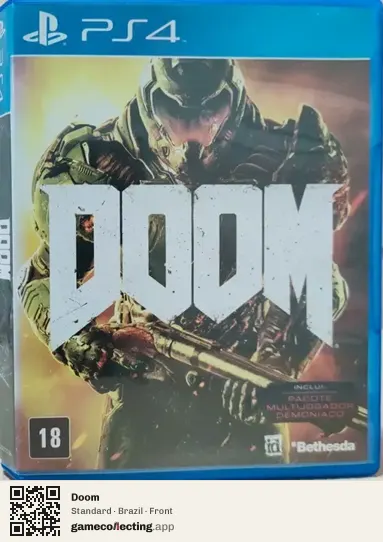 Doom PlayStation 4, Brazil box front