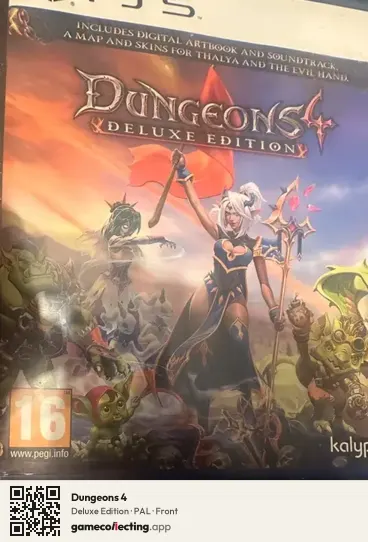 Dungeons 4 PlayStation 5, PAL box front