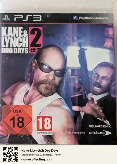 Kane & Lynch 2: Dog Days PlayStation 3, Germany box front
