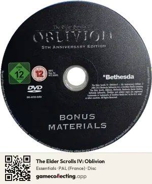 The Elder Scrolls IV: Oblivion PlayStation 3, PAL disc