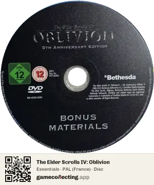 The Elder Scrolls IV: Oblivion PlayStation 3, PAL disc