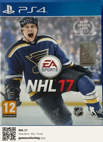 NHL 17 PlayStation 4, PAL box front
