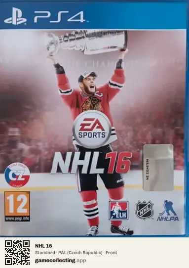 NHL 16 PlayStation 4, Czech Republic box front