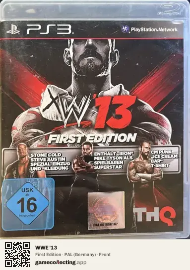 WWE '13 PlayStation 3, Germany box front