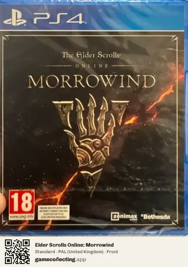 Elder Scrolls Online: Morrowind PlayStation 4, United Kingdom box front