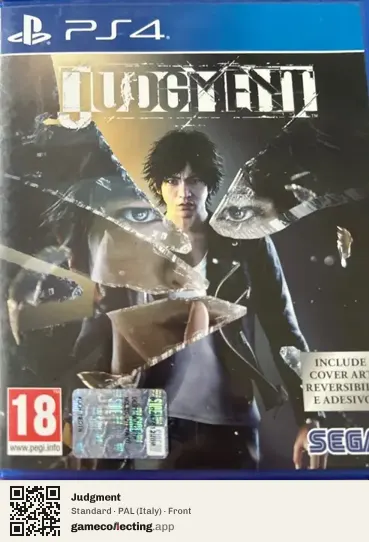 Judgment PlayStation 4, Italy box front