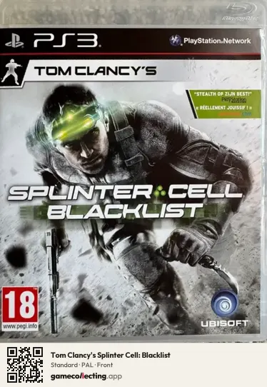 Tom Clancy's Splinter Cell: Blacklist PlayStation 3, PAL box front