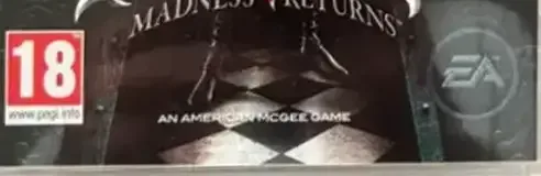 Alice: Madness Returns, the PEGI square on its front