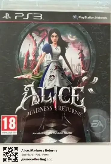 Alice: Madness Returns PlayStation 3, PAL box front
