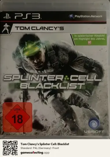 Tom Clancy's Splinter Cell: Blacklist PlayStation 3, Germany box front