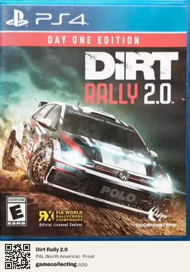 Dirt Rally 2.0 PlayStation 4, North America box front