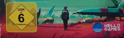No Man's Sky, the USK square on its front