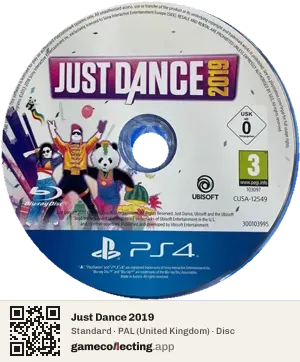 Just Dance 2019 PlayStation 4, PAL disc