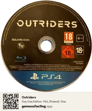 Outriders PlayStation 4, PAL disc