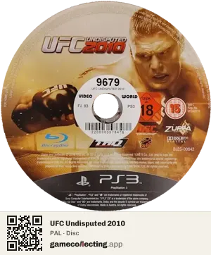 UFC Undisputed 2010 PlayStation 3, PAL disc