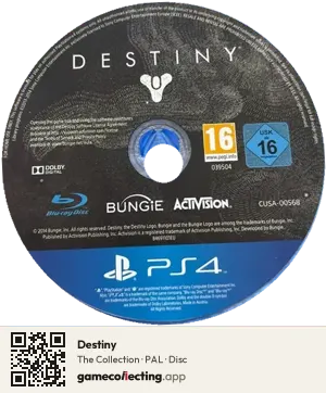Destiny PlayStation 4, PAL disc