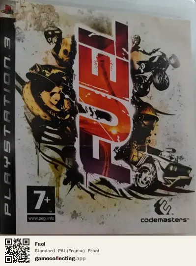 Fuel PlayStation 3, France box front
