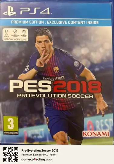 Pro Evolution Soccer 2018 PlayStation 4, PAL box front