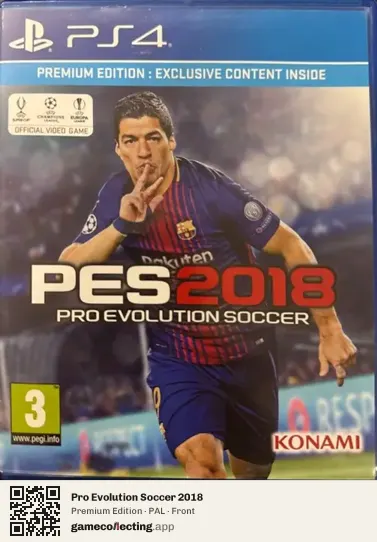 Pro Evolution Soccer 2018 PlayStation 4, PAL box front