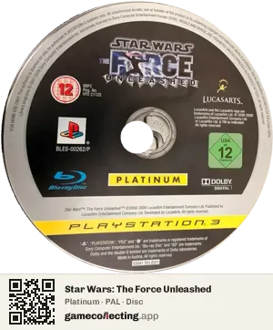 Star Wars: The Force Unleashed PlayStation 3, PAL disc