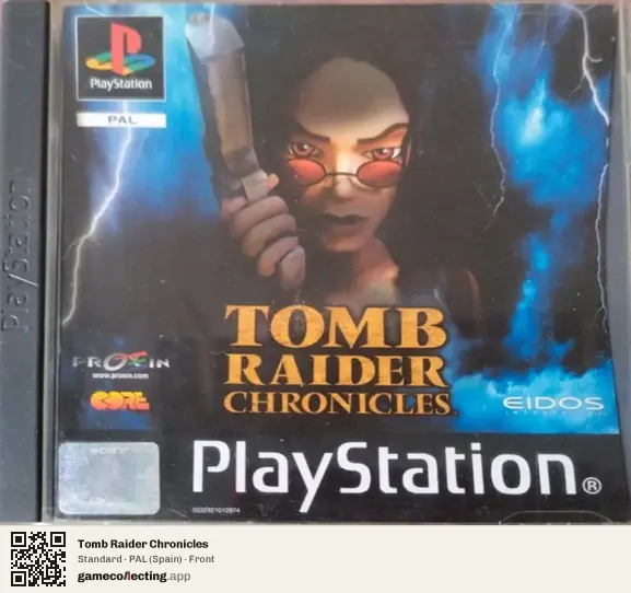 Tomb Raider Chronicles PlayStation, Spain box front