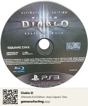 Diablo III PlayStation 3, Asia disc