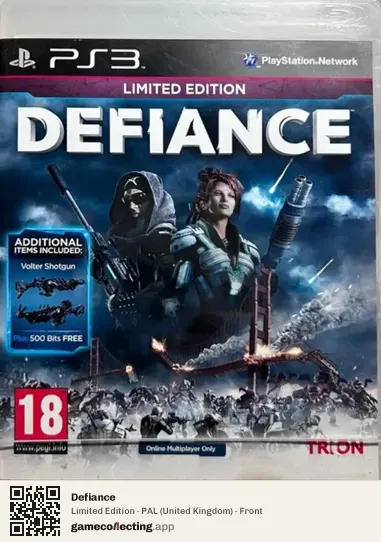Defiance PlayStation 3, United Kingdom box front