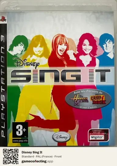 Disney Sing It PlayStation 3, France box front