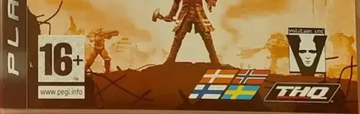 Red Faction: Guerrilla, the PEGI square on its front