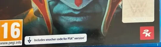 WWE 2K22, the PEGI square on its front