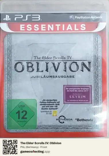 The Elder Scrolls IV: Oblivion PlayStation 3, Germany box front