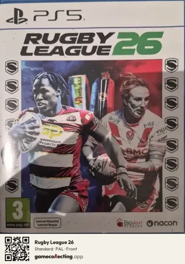 Rugby League 26 PlayStation 5, PAL box front