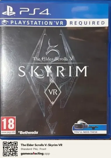 The Elder Scrolls V: Skyrim VR PlayStation 4, PAL box front