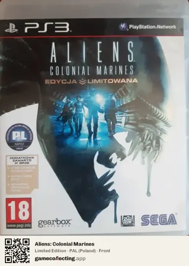 Aliens: Colonial Marines PlayStation 3, Poland box front